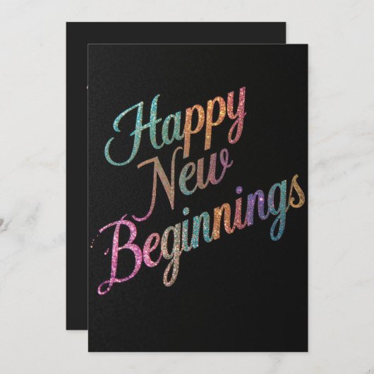 Happy new beginnings 2026 card (Vorne/Hinten)