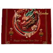 Happy new chinese dragon year große geschenktüte (Vorderseite)