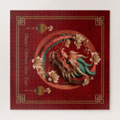 Happy new chinese dragon year puzzle (Horizontal)