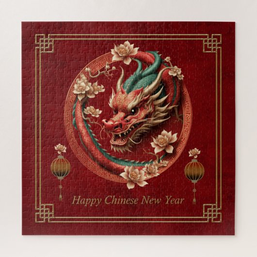 Happy new chinese dragon year puzzle (Vertikal)