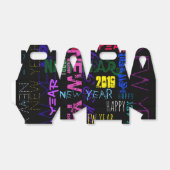 Happy New custom Year Pop Colors Gable Geschenkschachtel (Ungefaltet)