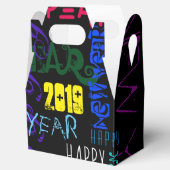 Happy New custom Year Pop Colors Gable Geschenkschachtel (Geöffnet)