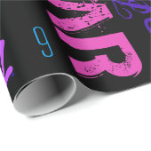 Happy New custom Year Pop Colors Wrapping Paper Geschenkpapier (Rolleneckpunkt)