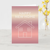 Happy New Home Card - Pink Gradient Karte (Gelbe Blume)