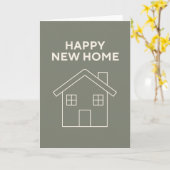 Happy New Home Card - Warm eucalyptus Karte (Gelbe Blume)