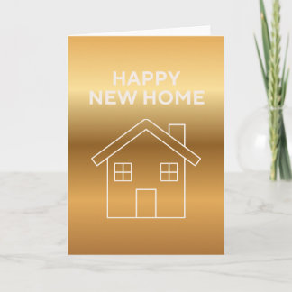 Happy New Home - Gold Gradient background  Karte