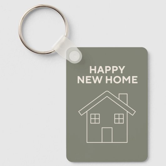 Happy New Home Key Ring - Warm eucalyptus Schlüsselanhänger (Vorderseite)