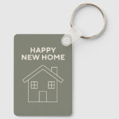 Happy New Home Key Ring - Warm eucalyptus Schlüsselanhänger (Rückseite)