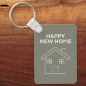Happy New Home Key Ring - Warm eucalyptus Schlüsselanhänger (Vorderseite)