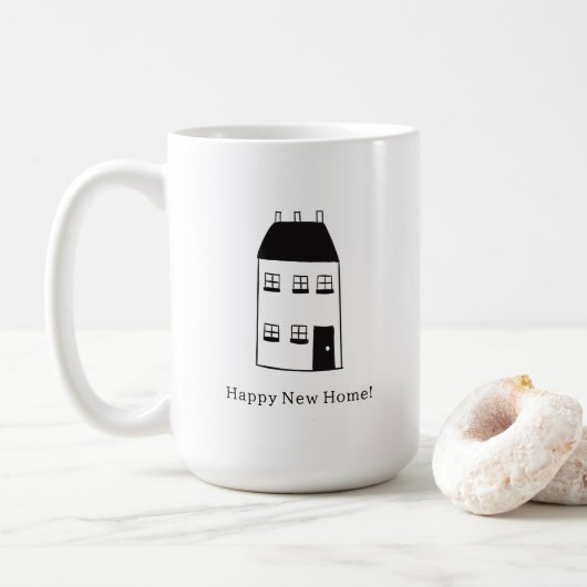 Happy New Home Moving New House Quote Kaffeetasse (Mit Donut)