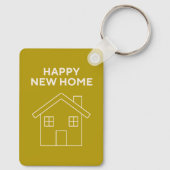 Happy New Home - Mustard background Key ring Schlüsselanhänger (Rückseite)