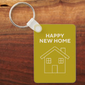 Happy New Home - Mustard background Key ring Schlüsselanhänger (Vorderseite)