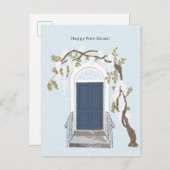 Happy New Home Quote House Illustration Card Postkarte (Vorne/Hinten)