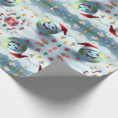 Happy New Planet Wrapping Paper Geschenkpapier (Ecke)