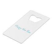 Happy New Run Geldbeutel Flaschenöffner (Vorderseite Schrägansicht)