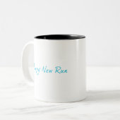 Happy New Run Zweifarbige Tasse (Vorderseite Links)