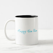 Happy New Run Zweifarbige Tasse (Links)