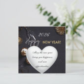 Happy New Year2026 Einladung (Stehend Vorderseite)