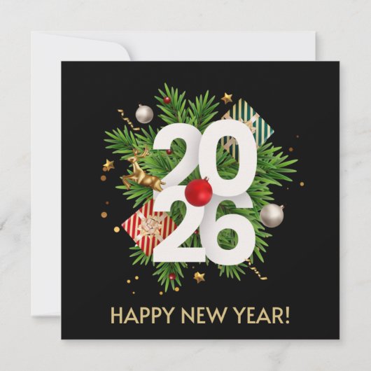 Happy New Year2026 Einladung (Rückseite)