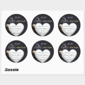 Happy New Year2026 Runder Aufkleber (Blatt)