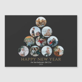 Happy New Year 10 Fotos Magnet Schwarz