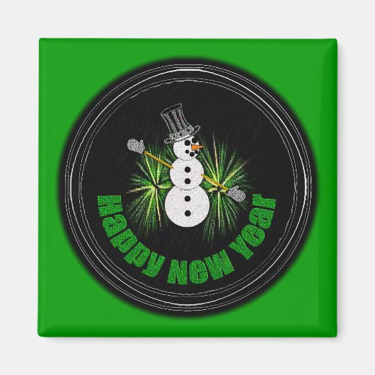 Happy New Year 1 Magnet (Vorne)