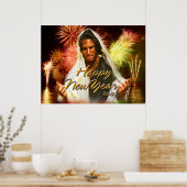 Happy New Year 2012 B Print Poster (Küche)