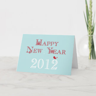 Happy New Year 2012 Greeting Card Feiertagskarte
