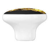 Happy New Year 2017 Black Shiny Gold Lights Knob Keramikknauf (Seitenansicht)
