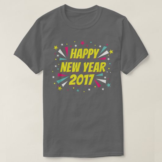 Happy New Year 2017 T-Shirt (Design vorne)