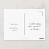 Happy New Year 2019 Script Red and Gold Chic Postkarte (Rückseite)