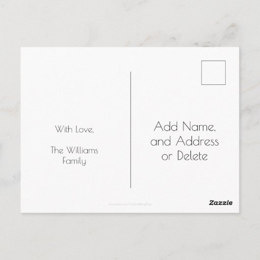 Happy New Year 2019 Script Red and Gold Chic Postkarte (Rückseite)