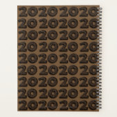 Happy New Year 2020 Funny Coffee Beans Muster Planer (Rückseite)