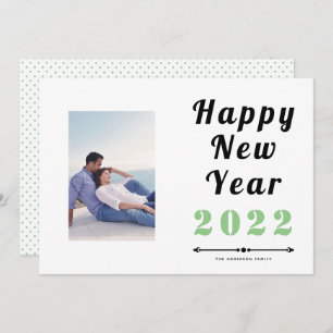 Happy New Year 2021 bold typography weise Foto Feiertagskarte