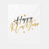 Happy New Year 2022 Design mit Geschliffenem Brief Fleecedecke (Vorderseite)