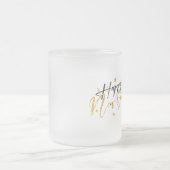 Happy New Year 2022 Design mit Geschliffenem Brief Mattglastasse (Mittel)