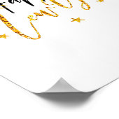 Happy New Year 2022 Design mit Geschliffenem Brief Poster (Ecke)