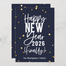 Happy New Year 2022 Endlich Weihnachtskarte