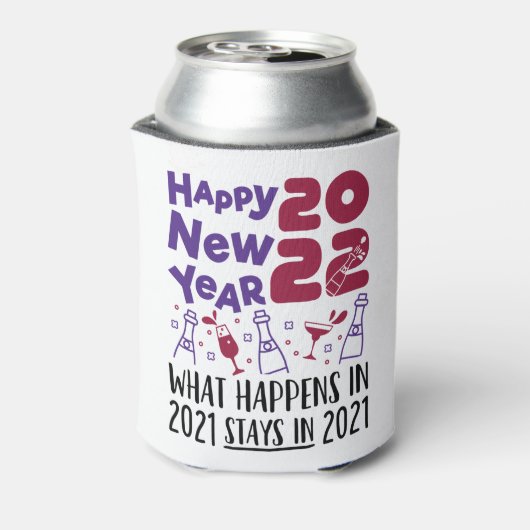Happy New Year 2022 Goodbye 2021 Funny Dosenkühler (Kanne Rückseite)
