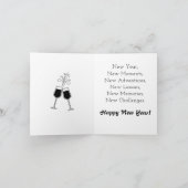 Happy New year 2022 türkis Einladung (Innenseite)