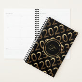 Happy New Year 2023 Black and Gold Look Elegant Planer (Anzeige)