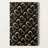 Happy New Year 2023 Black and Gold Look Elegant Planer (Rückseite)