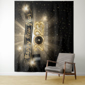 Happy New Year 2023 Foto Booth Hintergrund Wandteppich (Beispiel)