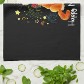 Happy New Year 2023 Funny Happy Meow Year Cat Lieb Geschirrtuch (Gefaltet)