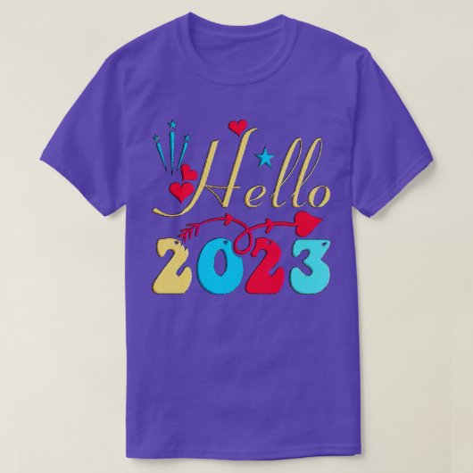 Happy New Year 2023 Hello 2023 T-Shirt (Design vorne)