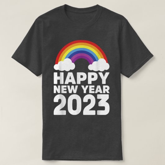 Happy New Year 2023 New Years Lunar Holiday Rainbo T-Shirt (Design vorne)