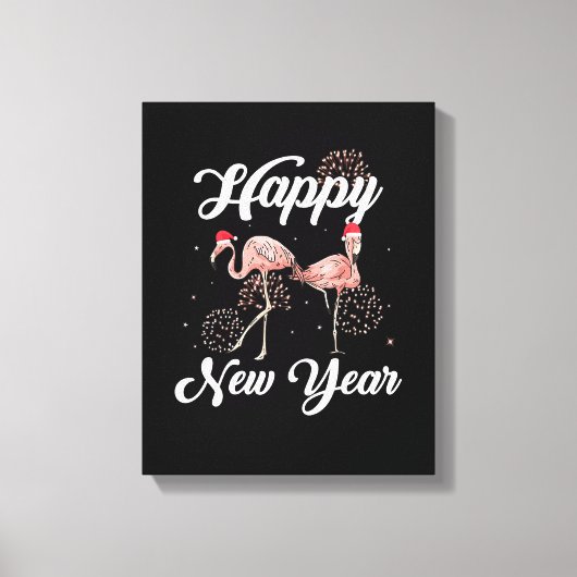 Happy New Year 2023 Outfit for Flamingo Lover New Leinwanddruck (Vorderseite)