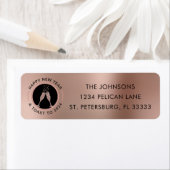 Happy New Year 2024 Champagne Toast Rücksendeadres (Insitu)