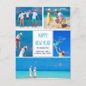 Happy New Year 2024 Chic Modern Foto Collage Postkarte (Vorderseite)