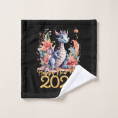 Happy New Year 2024 Chinesischen Drachen Wasserfar Badhandtuch Set (Waschlappen)